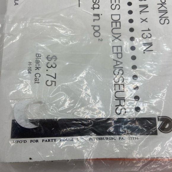 Vintage BLACK CAT Halloween Party Cocktail Napkins - Picture 7 of 7